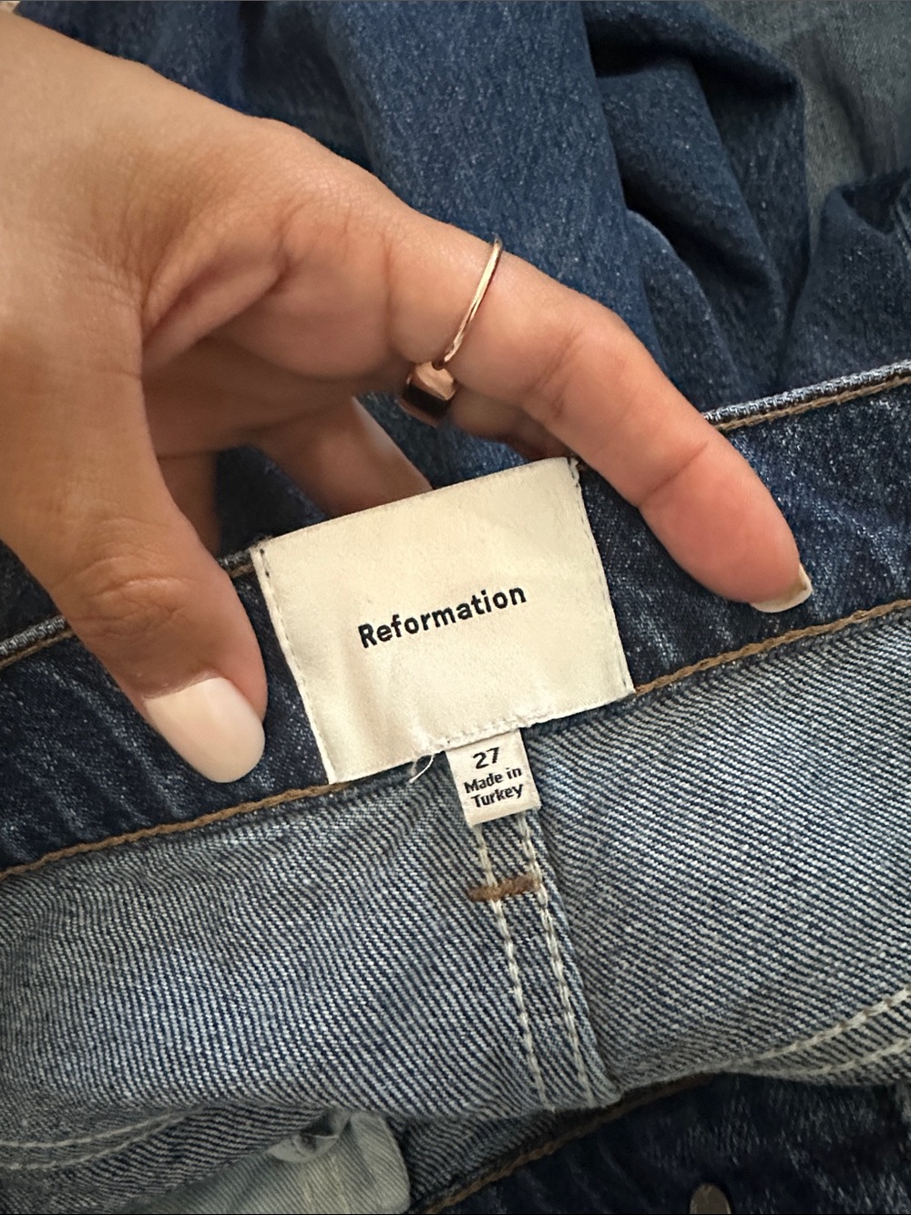 Reformation Eden Mid Rise Wide Leg Jeans Size 27 - Picture 7 of 10